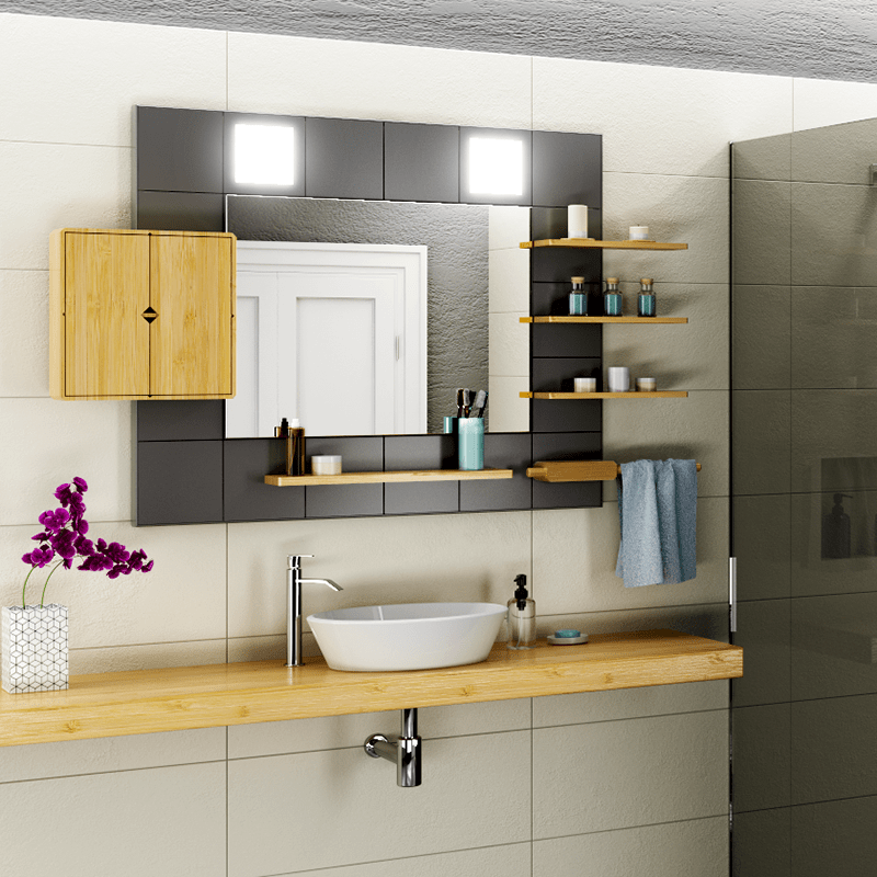 Termoarredo bagno con accessori